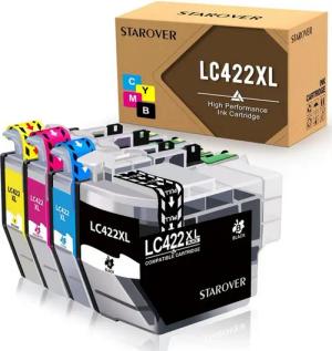 STAROVER 4x Druckerpatrone ersetzt für Brother LC 422 XL LC 422XL Tintenpatrone (Brother MFC-J 5340 DW MFC-J 5340 DWE Ecopro MEC-J 6590 DW MFC-J 6940 DW, MFC-J 5345 DW MFC-J 5740 DW MFC-J 6540 DW MFC-J 6540 DWE)