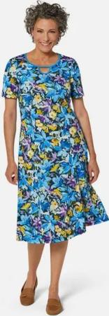 GOLDNER Sommerkleid Kurzgröße: Freizeitkleid mit hochwertigem Druck
