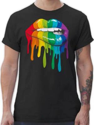Shirtracer T-Shirt Lippen LGBT & LGBTQ LGBT Kleidung