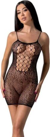 Passion Netzkleid Minikleid in schwarz Netzkleid transparent (1-tlg)