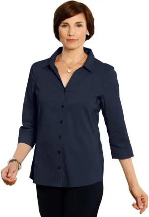 GOLDNER Hemdbluse Stretchbequeme Bluse mit Baumwolle