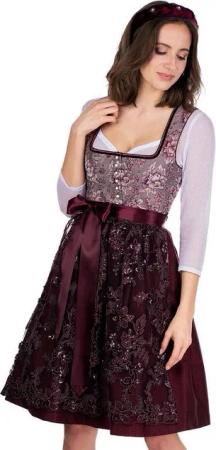 MarJo Dirndl Midi Dirndl 2tlg. - RITA - dark powder/wine