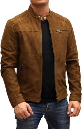 Jack & Jones Lederjacke stilvolle Bikerjacke aus Kunstleder Zeitlose Kunstlederjacke für die Übergangsjahreszeit