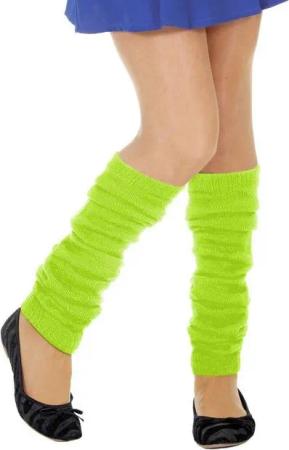 Metamorph Kostüm Beinwärmer neon-gelb, Schöne Stulpen für Sport-Outfits, Festivals und 80er Jahre Kostüme