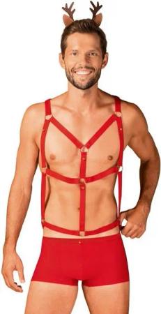 Obsessive Kostüm Herren Weihnachtskostüm Harness Set Mr Reindy Christmas Xmas-Outfit