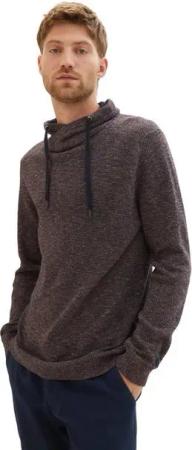 TOM TAILOR Strickpullover mit Kordelzug am Stehkragen