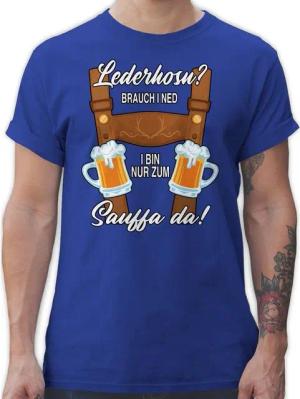 Shirtracer T-Shirt Trachten Outfit Sauffa Lederhose Lausbub Mode für Oktoberfest Herren