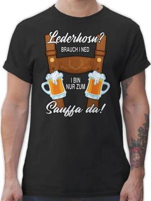 Shirtracer T-Shirt Trachten Outfit Sauffa Lederhose Lausbub Mode für Oktoberfest Herren