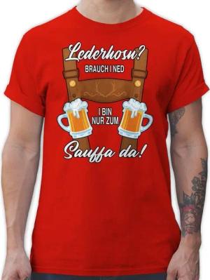 Shirtracer T-Shirt Trachten Outfit Sauffa Lederhose Lausbub Mode für Oktoberfest Herren
