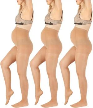 BANANALU Umstandsstrumpfhose für Schwangere Umstandsstrumpfhose für werdende Mütter Umstandsmode 40 DEN (3 St)