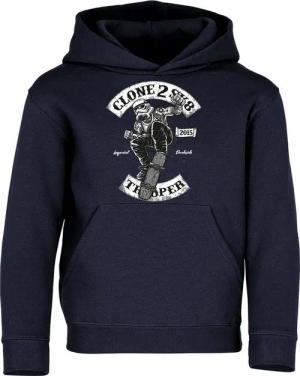 Baddery Kapuzenpullover Kinder Hoodie: "Skate Trooper" - Pulli Skateboard Skaten, hochwertiger Siebdruck