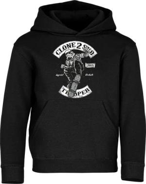 Baddery Kapuzenpullover Kinder Hoodie: "Skate Trooper" - Pulli Skateboard Skaten, hochwertiger Siebdruck