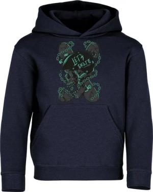 Baddery Kapuzenpullover Kinder Hoodie: "Let's Skate" - Pulli Skateboard Skaten, hochwertiger Siebdruck