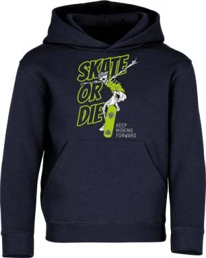Baddery Kapuzenpullover Kinder Hoodie: "Skate or Die" - Pulli Skateboard Skaten, hochwertiger Siebdruck