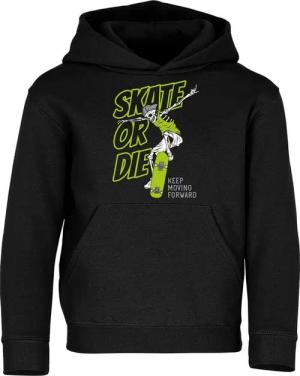 Baddery Kapuzenpullover Kinder Hoodie: "Skate or Die" - Pulli Skateboard Skaten, hochwertiger Siebdruck