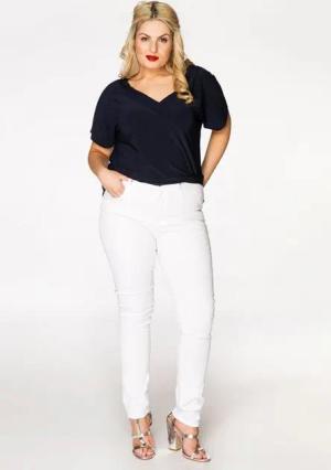 YOEK High-waist-Jeans Damen Slim-fit-Jeans Große Größen