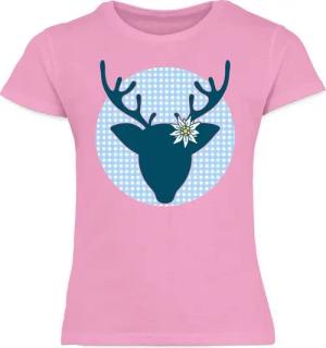 Shirtracer T-Shirt Hirsch Reh Hirschgeweih Mode für Oktoberfest Kinder Outfit