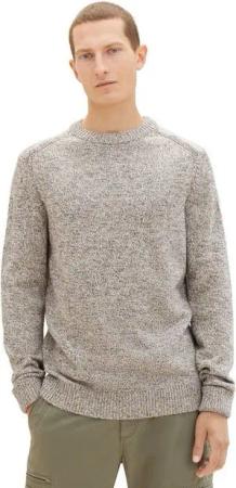 TOM TAILOR Strickpullover CREWNECK KNIT aus Baumwolle