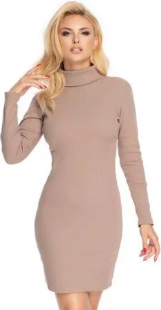 PeeKaBoo Minikleid geripptes Kleid Schlauchkleid mit Rollkragen