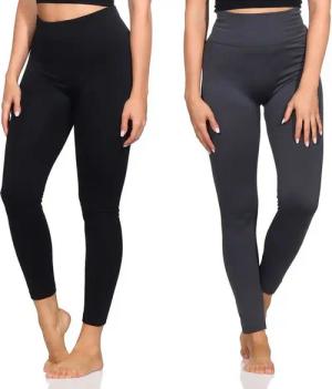 Aurela Damenmode Thermoleggings Damenleggings leicht angeraute Thermoleggings Skiunterwäsche (1-tlg) mit hohem Komfortbund (Wabenbund)