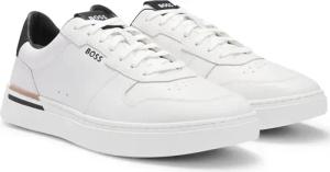 BOSS Sneaker aus Glattleder mit Signature-Streifen an der Sohle