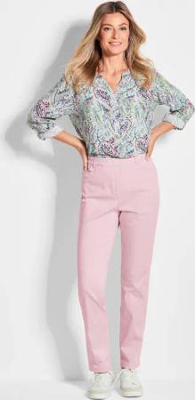 Schlupfhose LOUISA aus Baumwoll-Satin - rosé - Gr. 40 von Goldner Fashion