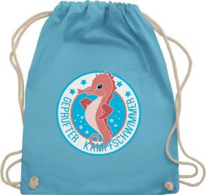 Shirtracer Turnbeutel Seepferdchen Schwimmer, Kinder Sport Kleidung