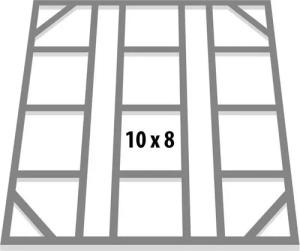 Globel Industries Gerätehaus-Fundamentrahmen Fundamentbodenrahmen für Gerätehauser "Dream 108" und "Tower 108", für Gerätehauser "Dream 108" und "Tower 108