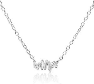 Unique Kettenanhänger Unique Kette für Damen aus 925er Silber mit Zirkonia
