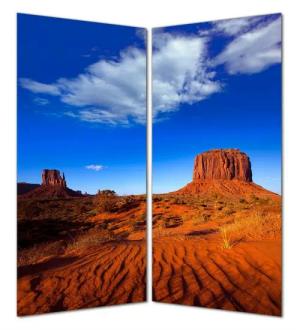 Wallario Duschrückwand Monument Valley am Abend I, (2-tlg)