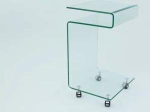 Concept GmbH Beistelltisch in Klarglas, Glas - 42x68x37cm (BxHxT)