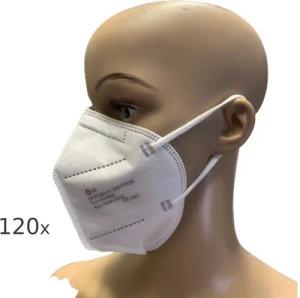 BURI Verkleidungsmaske 120x FFP2 Mundschutz weiß Feinstaubmaske