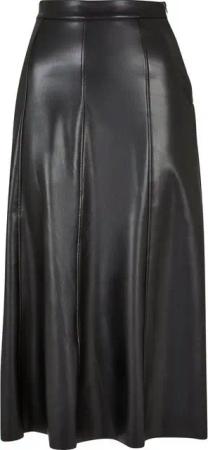 URBAN CLASSICS Sommerrock Urban Classics Damen Ladies Synthetic Leather Midi Skirt (1-tlg)