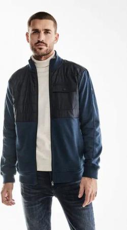 STREET ONE MEN Sweatjacke mit Stehkragen