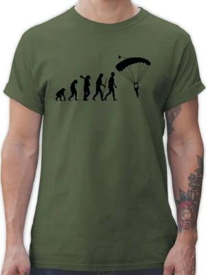 Shirtracer T-Shirt Fallschirmspringen Evolution Evolution Outfit