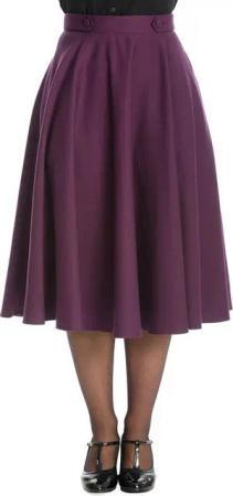 Banned A-Linien-Rock Di Di Plain Lila Retro Vintage Swing Skirt