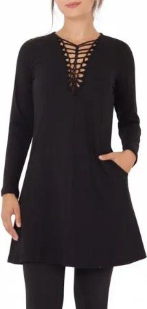 PUREWONDER Shirtkleid Langarm-Kleid A-Linien-Kleid dr9 Jersey
