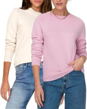 ONLY Rundhalspullover (Set, 2er-Pack) meliert