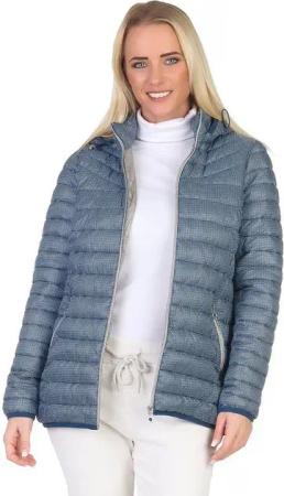 Aurela Damenmode Sommerjacke Steppjacke leichte Damen Übergangsjacke modisches Hahnentrittmuster auch in großen Größe erhältlich