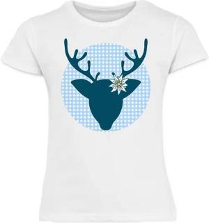 Shirtracer T-Shirt Hirsch Reh Hirschgeweih Mode für Oktoberfest Kinder Outfit