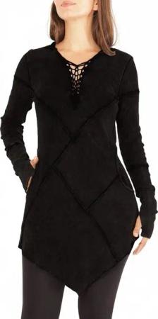 PUREWONDER A-Linien-Kleid Kapuzenkleid Zipfelkleid dr3 aus Jersey mit Zipfelkapuze