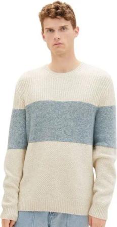 TOM TAILOR Strickpullover STRUCTURED KNIT aus Baumwollmix