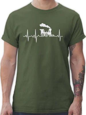 Shirtracer T-Shirt Dampflok Herzschlag weiß Hobby Outfit