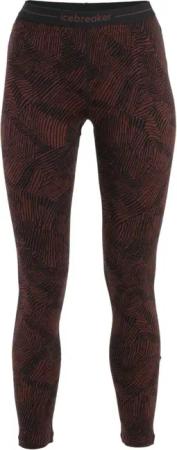 Icebreaker Women Merino 260 Vertex Leggings Frozen Forms Damen (Schwarz S Größe)