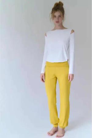 Lounge Cherie Yoga Hose Conny Damen Trainingshose (Gelb 42 Größe)