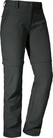 Schöffel Pants Ascona Zip Off Damen Wanderhose (Anthrazit 80 Größe)