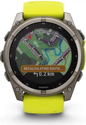 Garmin fenix 8 - 51 mm Solar Sapphire Titan (Grau one size Größe) Pulsmesser