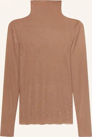 LUISA CERANO Longsleeve aus Mesh mit Schmucksteinen