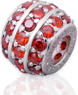 Unique Bead Exklusiver Unique 925 Sterling Silber Bead ohne Gewinde - rhodiniert