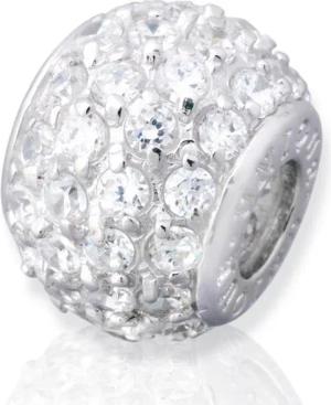 Unique Bead Exklusiver Unique 925 Sterling Silber Bead ohne Gewinde - rhodiniert